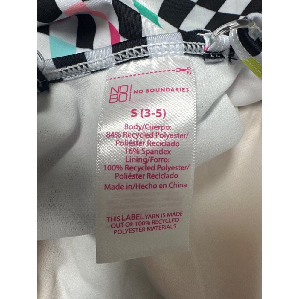 No boundaries size small 3-5 new one piece bathing suit. Adjustable straps padde - Picture 7 of 7
